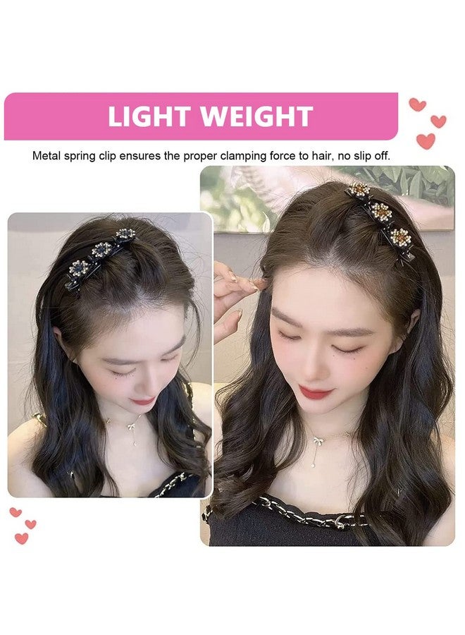 PALAY 4Pcs Sparkling Braided Hair Clips Girls Crystal Stone Hair Braid Accessories Fashion Hairpins Hair Styling Sectioning Clips For Thick Hair, Multi - Image 4
