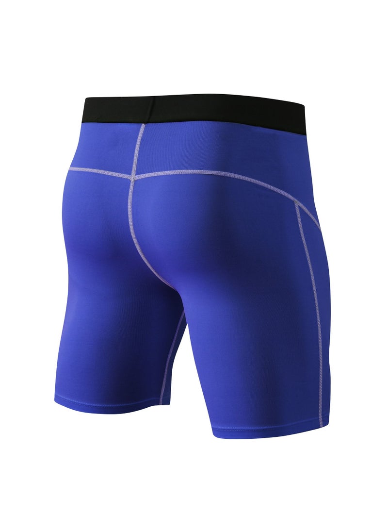 Loquat Men Quick Dry Breathable Elastic Shorts Blue  - Image 2