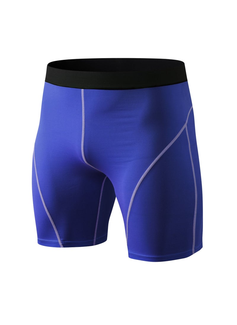 Loquat Men Quick Dry Breathable Elastic Shorts Blue  - Image 1