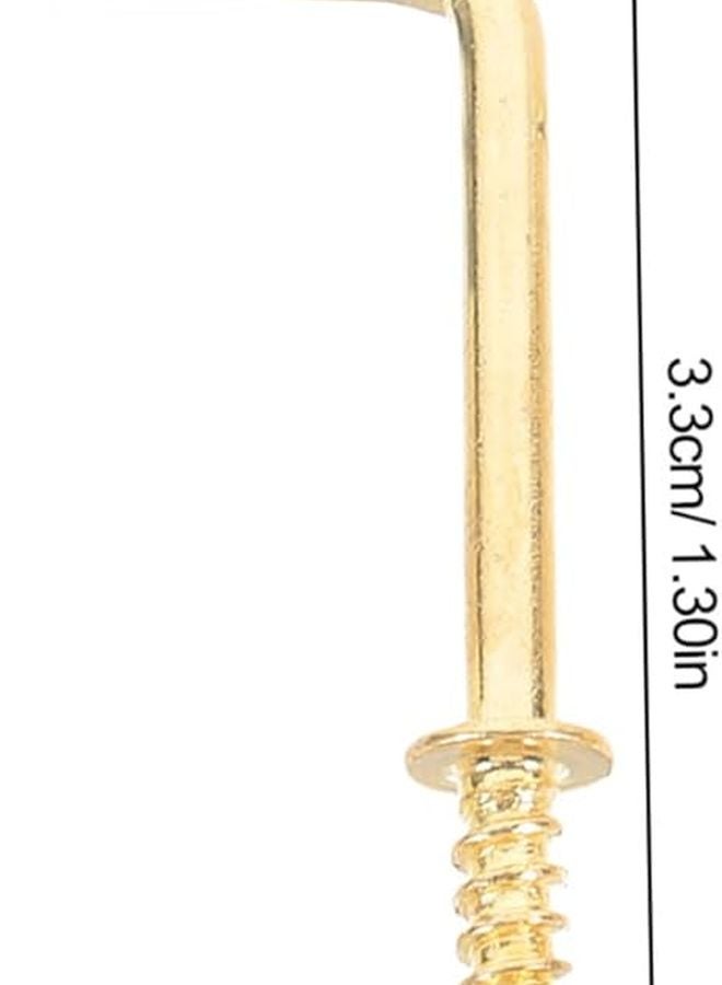 براغي ذهبية ذاتية التنصيب 50 قطعة خطافات زاوية قائمة لتعليق الصور ثقيلة التحمل لتزيين المنزل - Image 3