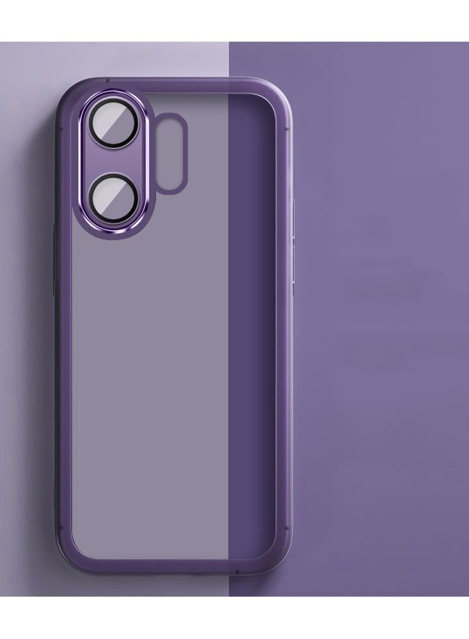 غطاء فيفو S30 5G - إطار من TPU غير لامع بلون صلب مقاوم للصدمات، مع غطاء خلفي شفاف من البولي كربونيت المضاد للخدوش.