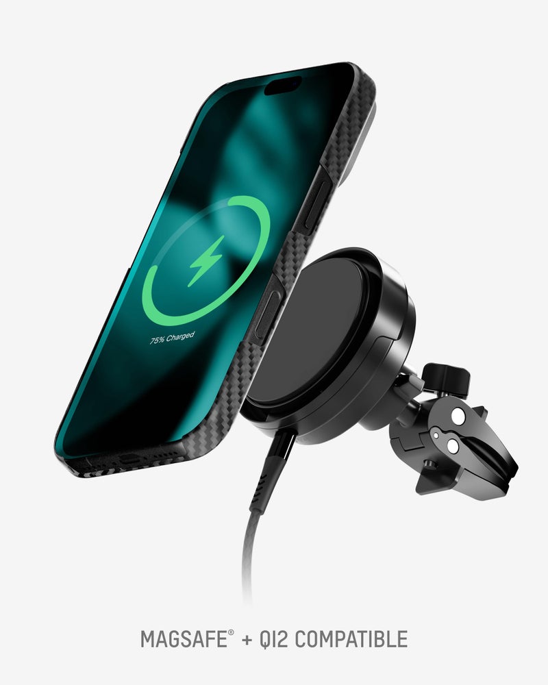 Mous for iPhone Air Case Slim, Compatible with MagSafe - Super Thin - Magnetic Phone Cover Compatible with iPhone 17 Air, Carbon Fibre, Black - Image 5