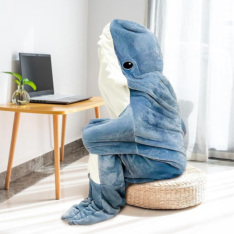 Popular Shark Sleeping Bag Super Soft Flannel Shark Pajamas High-Looking Cute Style Sleeping Bag - Image 3