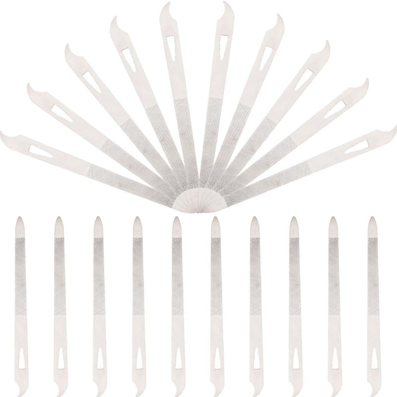 20pcs Stainless Steel Curved Nail Files and Metal Nail Buffers for Manicure and Pedicure for Home and Salon Use - Image 1
