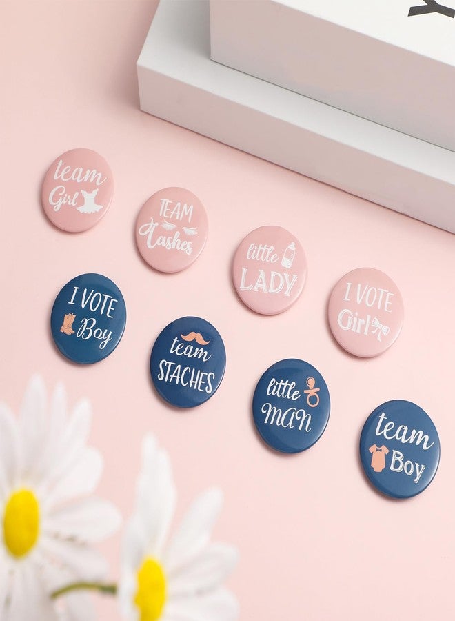 ايباك ٨٠ قطعة من دبابيس تحديد جنس المولود، دبابيس فريق ولد فريق بنت، باللونين الوردي والأزرق، هدايا لحفلات استقبال المولود الجديد، لوازم حفلات تحديد جنس المولود. ١.٥ بوصة - Image 4