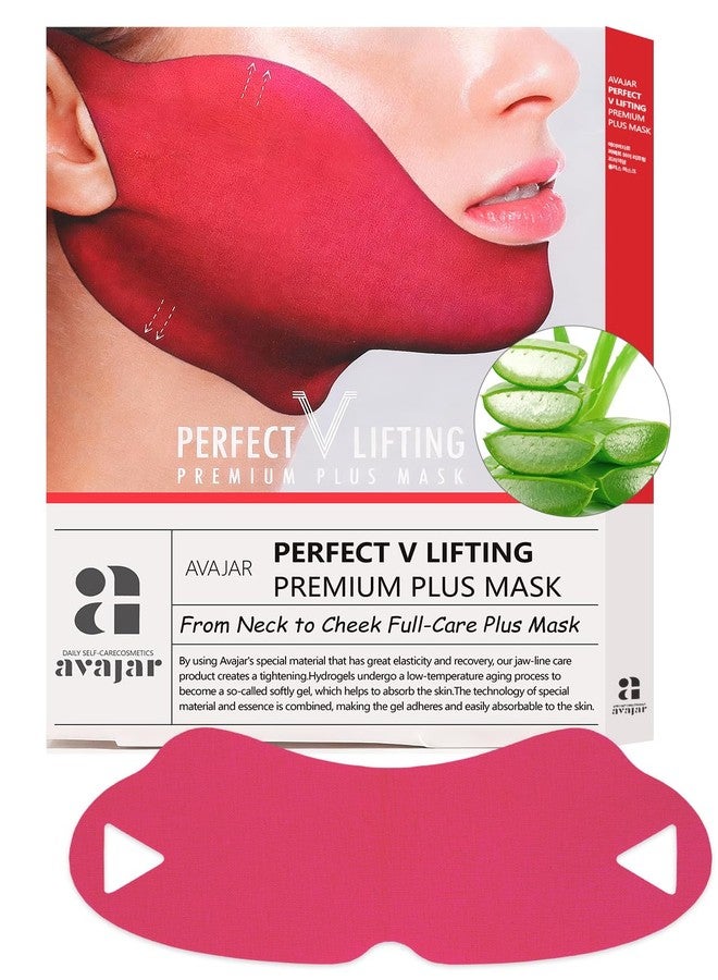 أفاجار قناع AVAJAR Perfect V Line Lifting Mask - لتقليل الذقن المزدوجة وشدها، قناع رفع الذقن للنساء - قناع خط الفك مع حمض الهيالورونيك والصبار (5 قطع) - Image 1