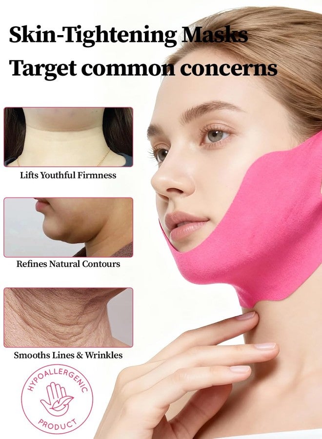 أفاجار قناع AVAJAR Perfect V Line Lifting Mask - لتقليل الذقن المزدوجة وشدها، قناع رفع الذقن للنساء - قناع خط الفك مع حمض الهيالورونيك والصبار (5 قطع) - Image 2