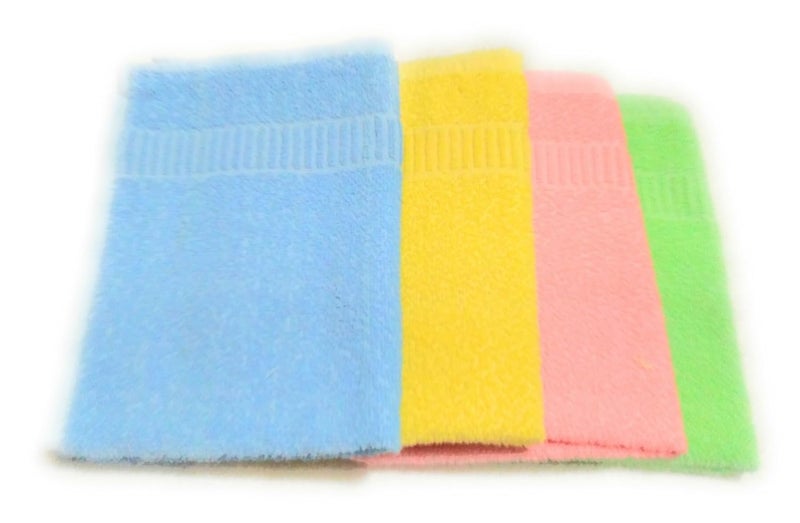 Cotton Colors Cotton Colors Plain Design Hand Towels Medium Multicolor Pack of 4_D111  - Image 1