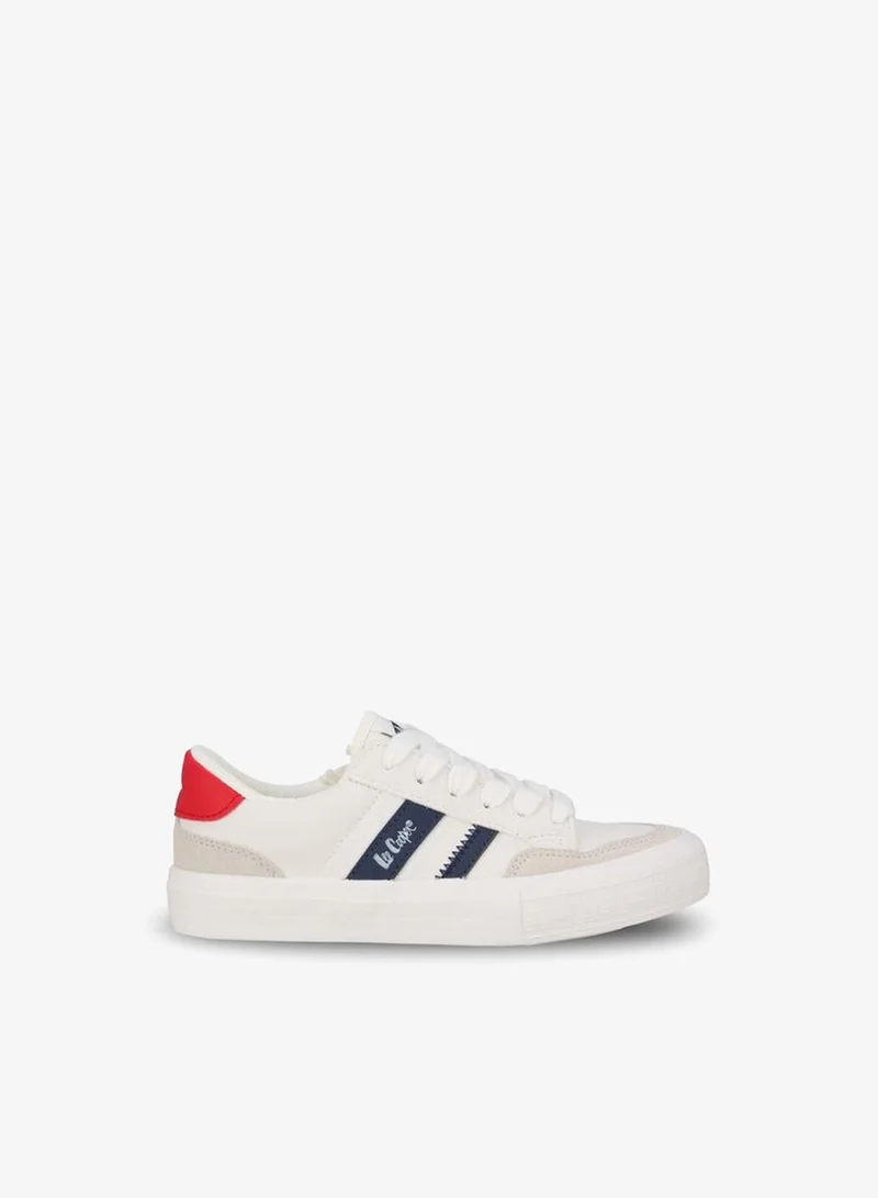 لي كوبر Girls Logo Print Lace-Up Ankle Sneakers