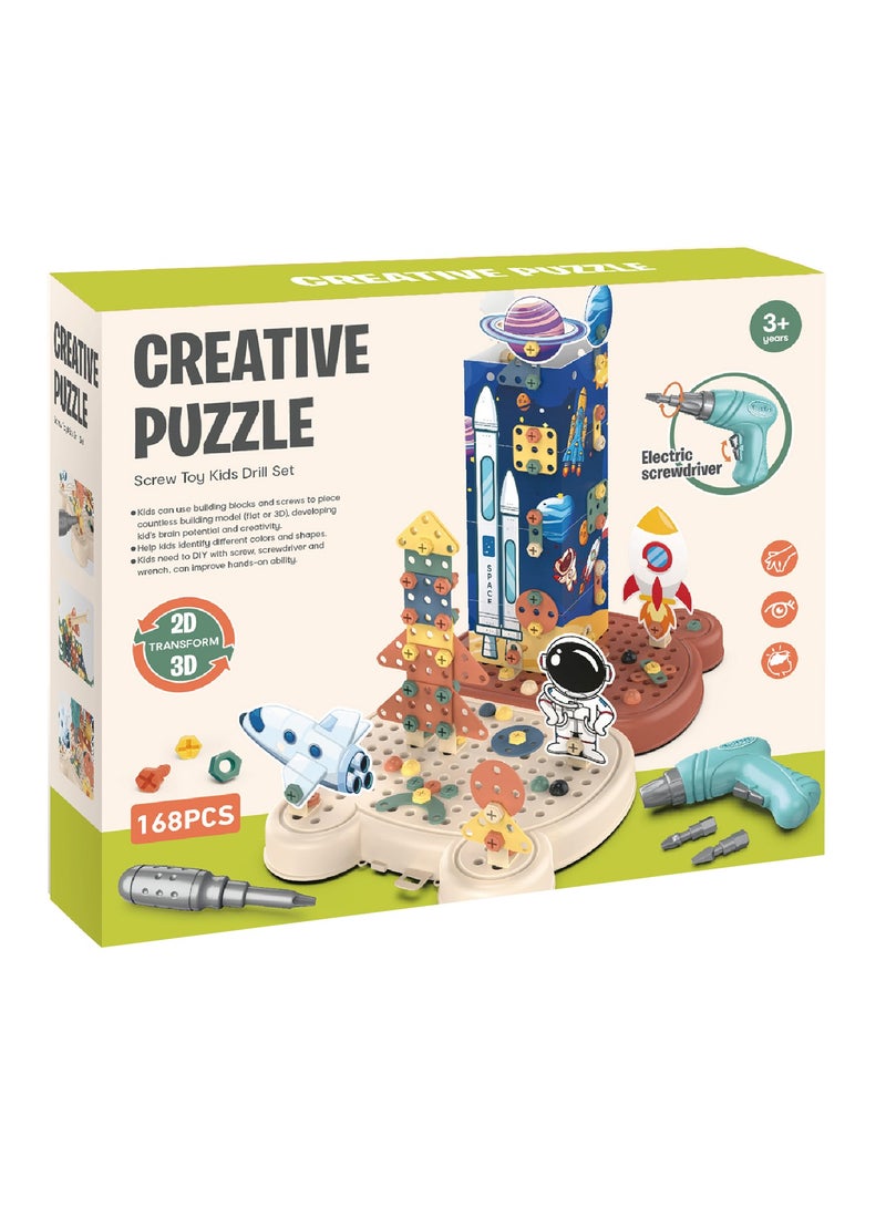 Screw Cretive Puzzle Table 168PCS23-2465320 - Image 1