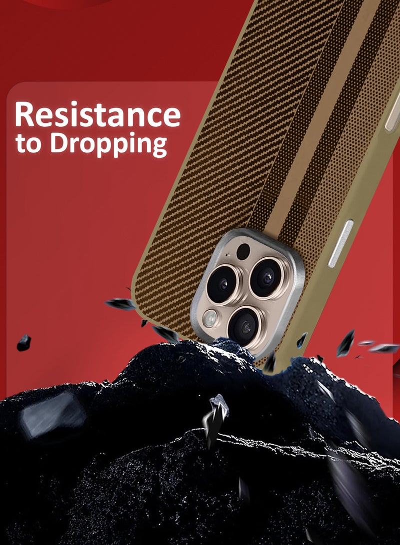 CATANES iPhone 16 Pro Max 2Packs Case Cover Carbon Fiber Pattern Phone Case Slim Shockproof Back Cover with 3D Screen Protector - Carbon Fiber Pattern - Image 2