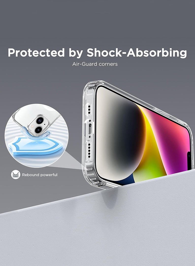 Case Up Premium Clear MagSafe Case For iPhone 13/ 14 [Compatible with MagSafe] Anti-Yellowing Slim Transparent Phone Case Protective Magnetic Cover for iPhone 13/ 14 6.1 Inch - Image 5