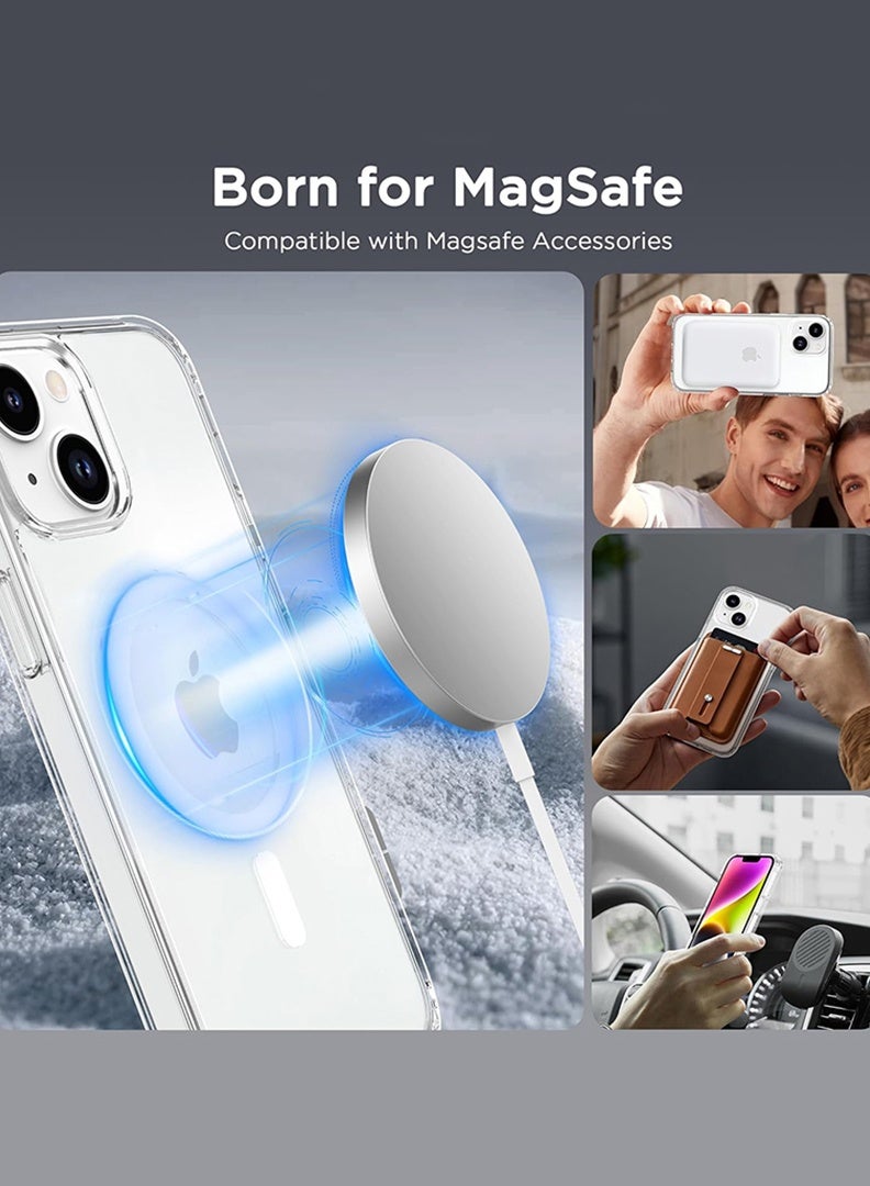 Case Up Premium Clear MagSafe Case For iPhone 13/ 14 [Compatible with MagSafe] Anti-Yellowing Slim Transparent Phone Case Protective Magnetic Cover for iPhone 13/ 14 6.1 Inch - Image 3