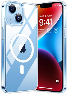 Case Up Premium Clear MagSafe Case For iPhone 13 [Compatible with MagSafe] Anti-Yellowing Slim Transparent Phone Case Protective Magnetic Cover for iPhone 13 6.1 Inch 2021  - Image 1