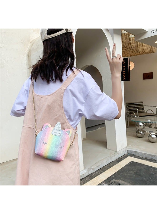 Fashionable children's unicorn cute shoulder bag shopping bag travel bag - Image 2