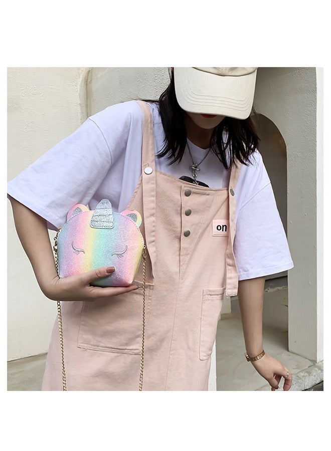 Fashionable children's unicorn cute shoulder bag shopping bag travel bag - Image 4