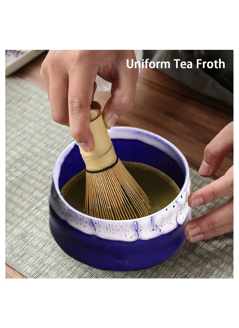 Dominy - Matcha Set,Matcha Tea Set, Matcha Ceremony Accessory - Matcha Whisk, Ceramic Bowl and Whisk Holder, Traditional Scoop, The Perfect Set to Prepare a Traditional Cup of Matcha(Blue) - Image 1