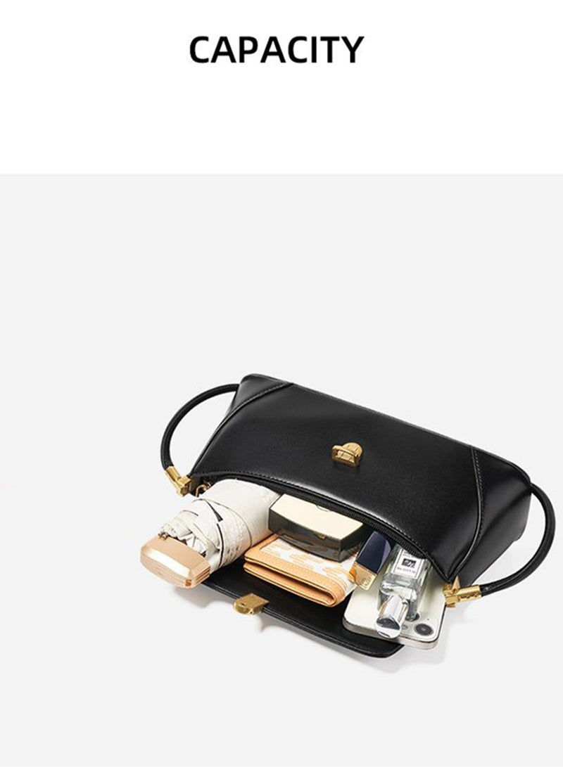 بليه روان شنطة يد نسائية سوداء شنطة كتف بيقية أنيقة شنط نسائيه ماركة للاستخدام اليومي والعمل والتنقل - Image 5