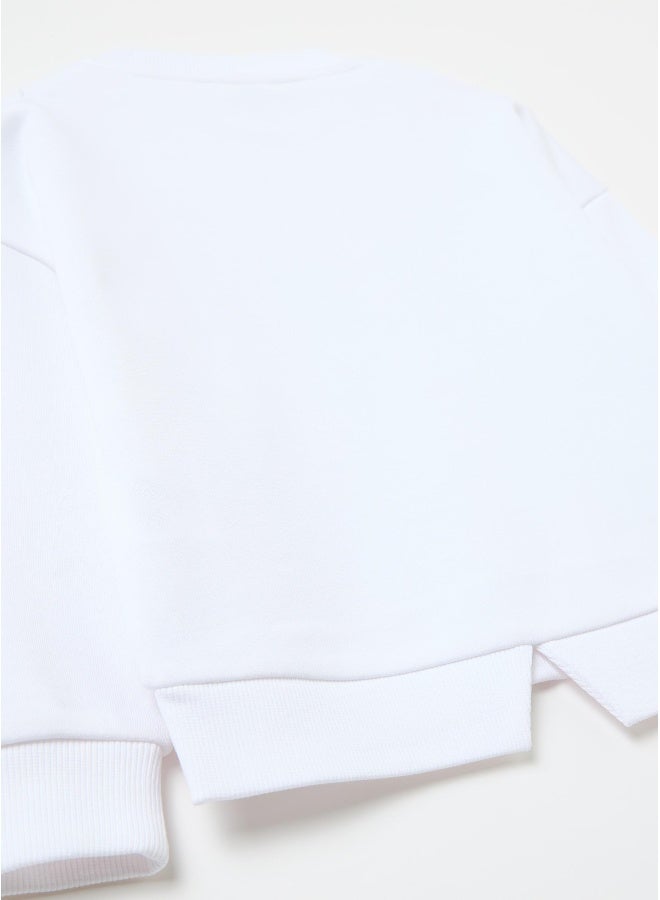 او في اس سويت شيرت بطبعة ميني ماوس وديزي داك مع كريستالات - Image 4