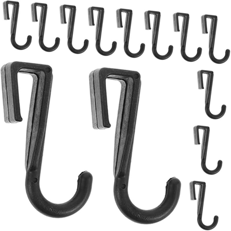 خطافات بلاستيكية على شكل حرف J، 16 قطعة، متينة للاستخدام في الميكروويف والمخزن والمطبخ - Image 1