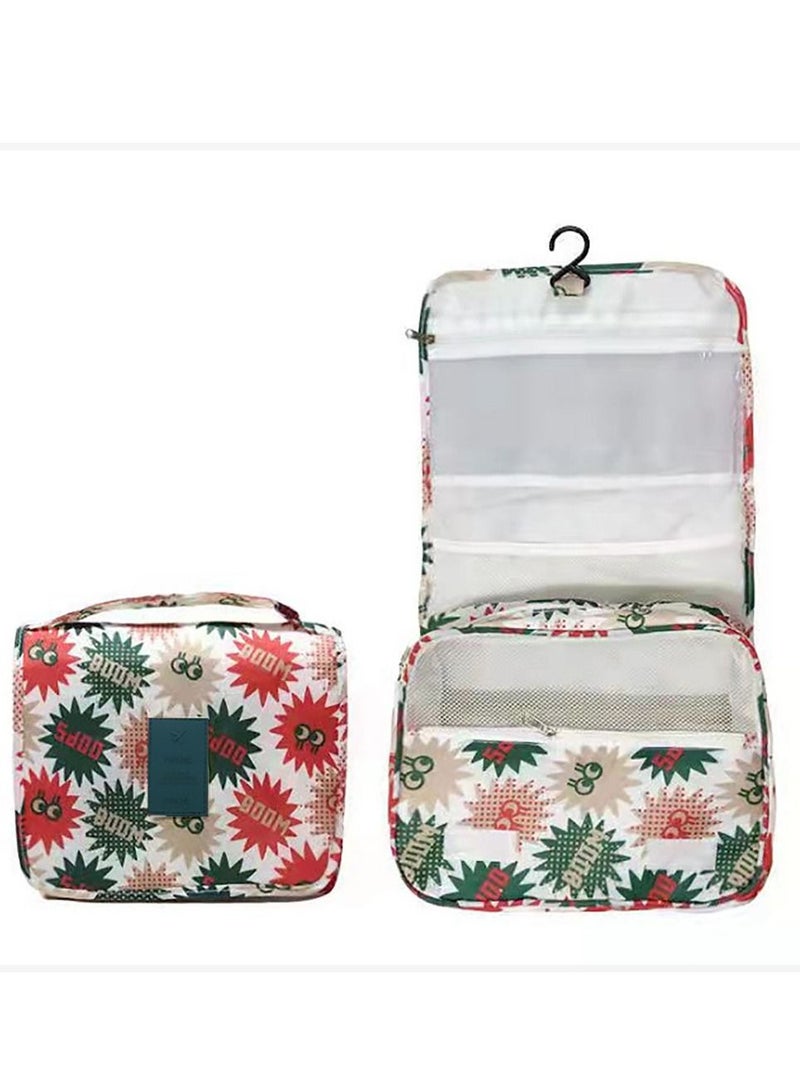 Rubik حقيبة أدوات الزينة متعددة الوظائف وحقيبة مستحضرات التجميل المحمولة وحقيبة المكياج المقاومة للماء وحقيبة تنظيم معلقة للسفر للنساء والرجال - عيون متلألئة - Image 1