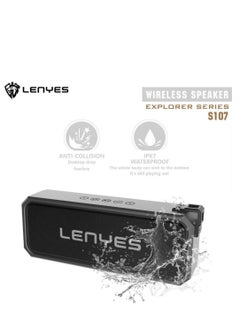 Lenyes Lenyes 20W Wireless Bluetooth Speaker - IPX7 Waterproof, 4000mAh Battery, 28H Playtime, Quick Charging, Double Bass, Durable Design, Available in Black  - Image 4