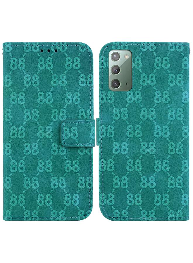 اس-توب جراب لهاتف Samsung Galaxy Note20 جراب هاتف جلدي منقوش مزدوج على شكل 8 - Image 1