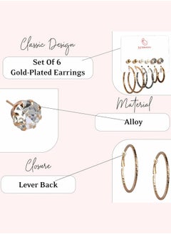 Just Peachy Gold Plated Earrings for Women & Girls, Ear Bali for Ladies, Latest Design, 2 Gold-Plated Spherical Shaped Studs In Gold & White Beads Earrings for Birthdays Gifts, Anniversary, Pack of 6 - pzsku/Z2F4F67737B15D292B3F3Z/45/_/1729834708/8fd39601-4231-408a-aa8d-2ce60cdbcc24