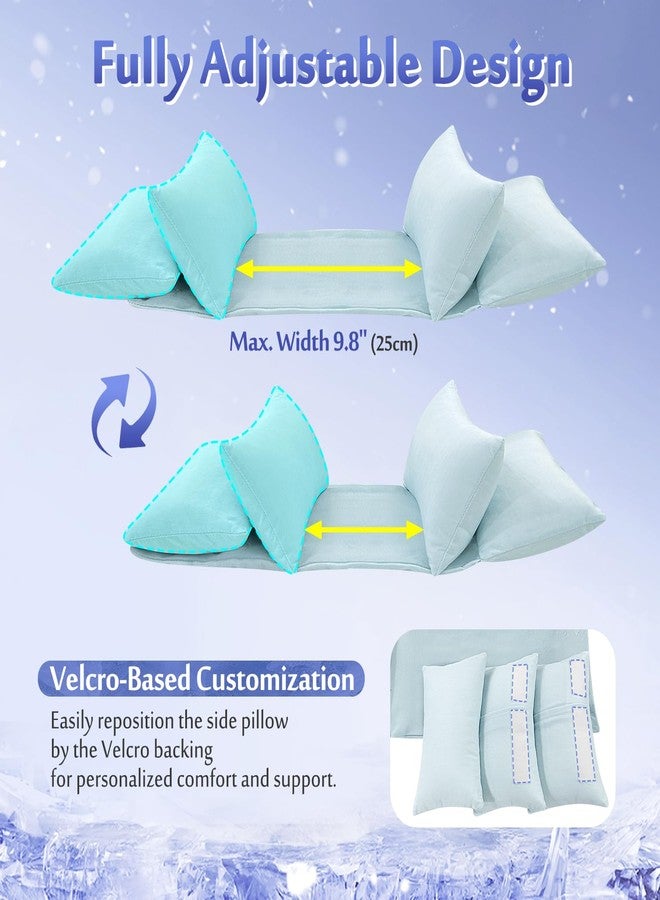 Mybow Beauty Pillow for Sleeping on Back, Anti Wrinkle Aging Pillow for Women, Back Sleeper Pillows Neck Support, Keep Head Straight, Wrinkle Prevention, Face Head Stabilizing Positioner (Blue) - Image 3