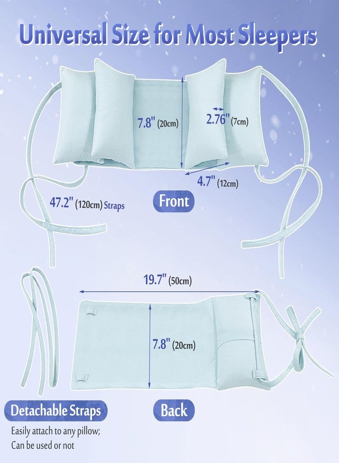 Mybow Beauty Pillow for Sleeping on Back, Anti Wrinkle Aging Pillow for Women, Back Sleeper Pillows Neck Support, Keep Head Straight, Wrinkle Prevention, Face Head Stabilizing Positioner (Blue) - Image 5