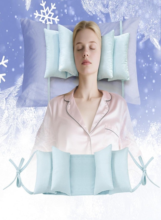 Mybow Beauty Pillow for Sleeping on Back, Anti Wrinkle Aging Pillow for Women, Back Sleeper Pillows Neck Support, Keep Head Straight, Wrinkle Prevention, Face Head Stabilizing Positioner (Blue) - Image 1