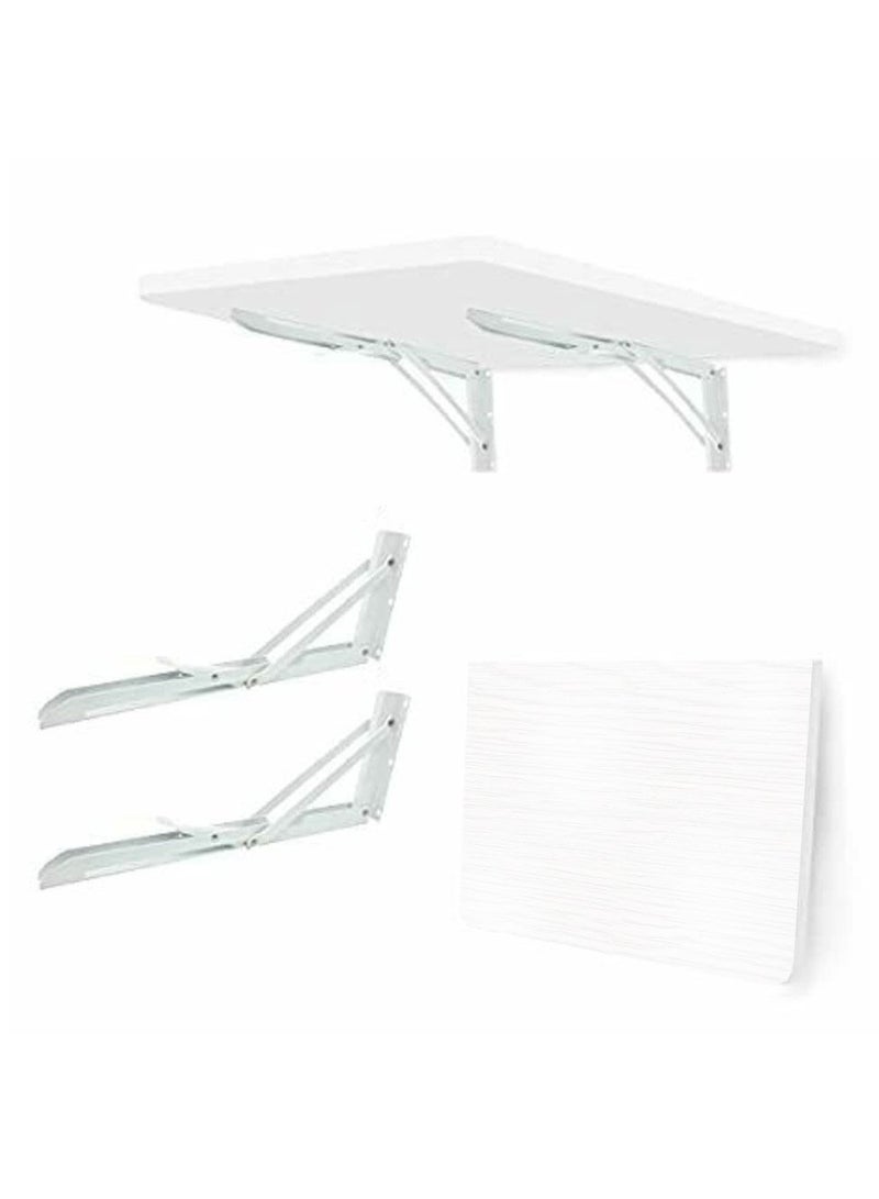 CATANES Folding Table Wall Mounted Computer Desk White 40*100 cm - Image 2
