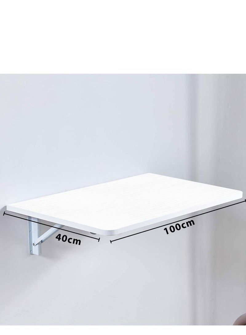 CATANES Folding Table Wall Mounted Computer Desk White 40*100 cm - Image 4