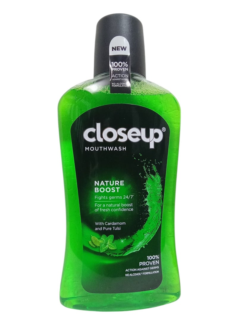 Closeup Nature Boost Mouthwash Freshens Mouth 500ml