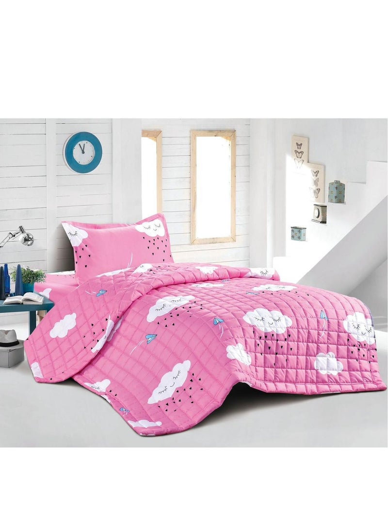 MingLi Comforter set with children's drawings, 3 pieces, compressed quilt, size 160*210 cm
