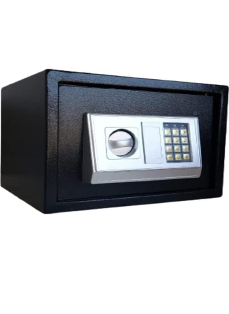 Generic Code LG safe - 20LGK - size 20*31*20 cm - black gray color - safe for home office - electronic lock - lock with key 