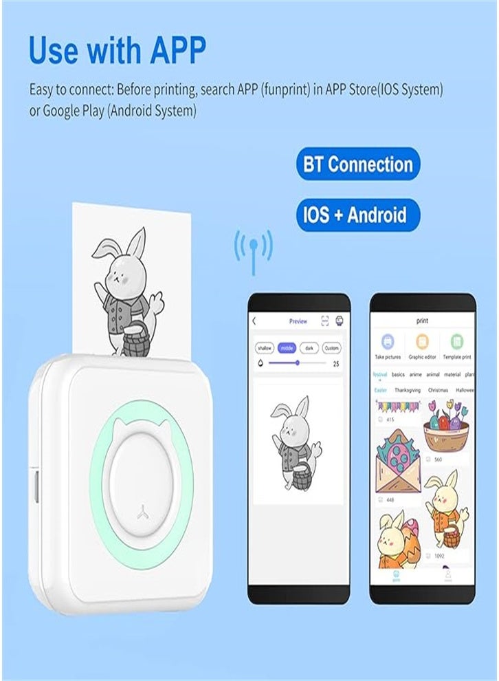 تتضمن النسخة المحدثة 13 لفة من الورق، وطابعة ملصقات حرارية، وطابعة صور صغيرة محمولة، وطابعة بدون حبر بلوتوث قابلة لإعادة الشحن للهواتف الذكية التي تعمل بنظامي التشغيل Android وiOS. - Image 3