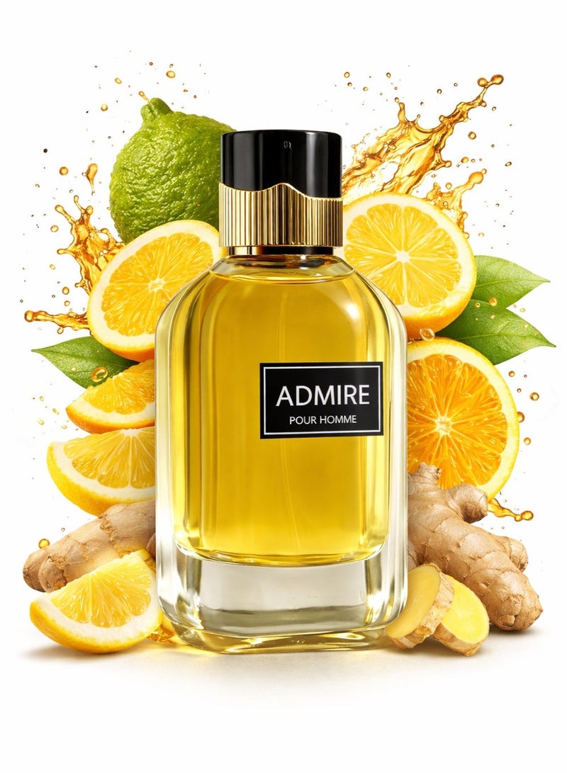 Divina Admire EDP 100ml Men Perfume – Long Lasting Leather Vanilla Woody Fragrance, Strong Masculine Scent for Office & Special Occasions - Image 1