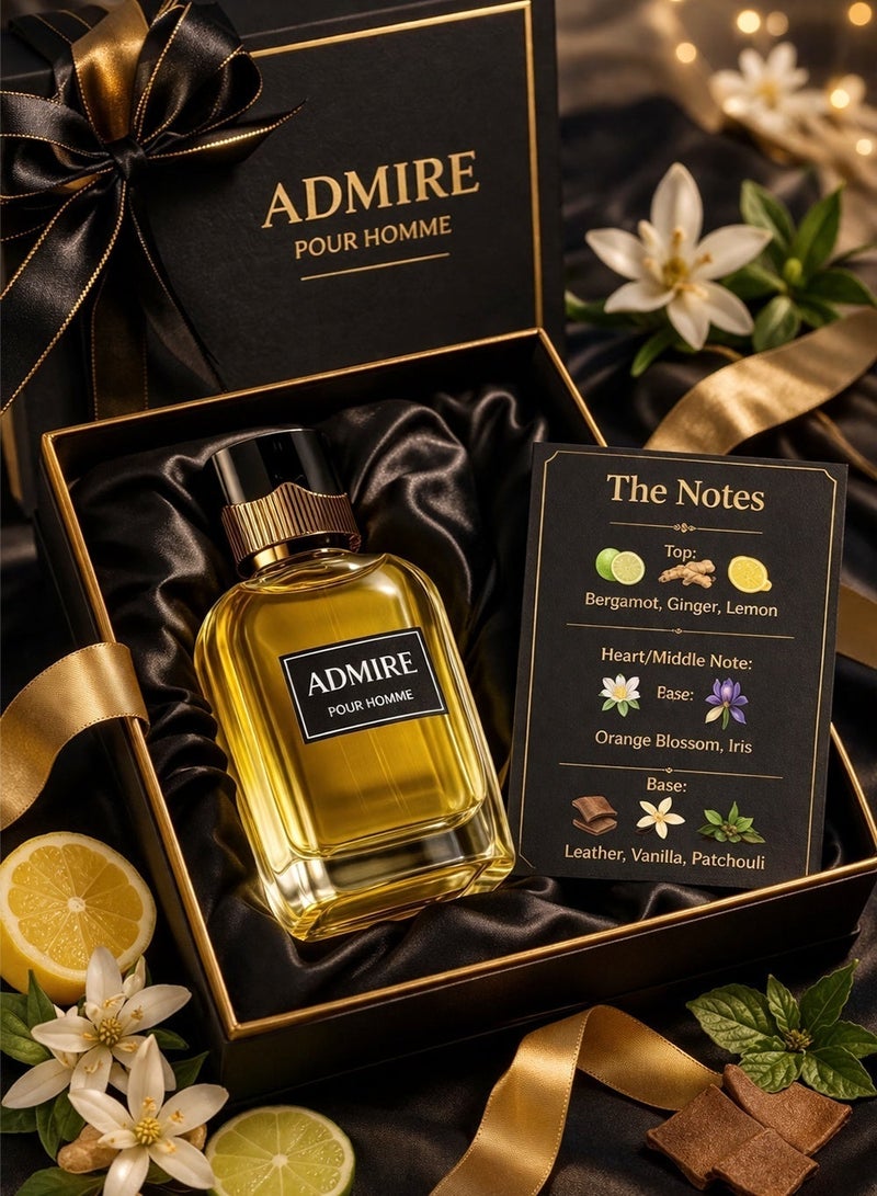 Divina Admire EDP 100ml Men Perfume – Long Lasting Leather Vanilla Woody Fragrance, Strong Masculine Scent for Office & Special Occasions - Image 4