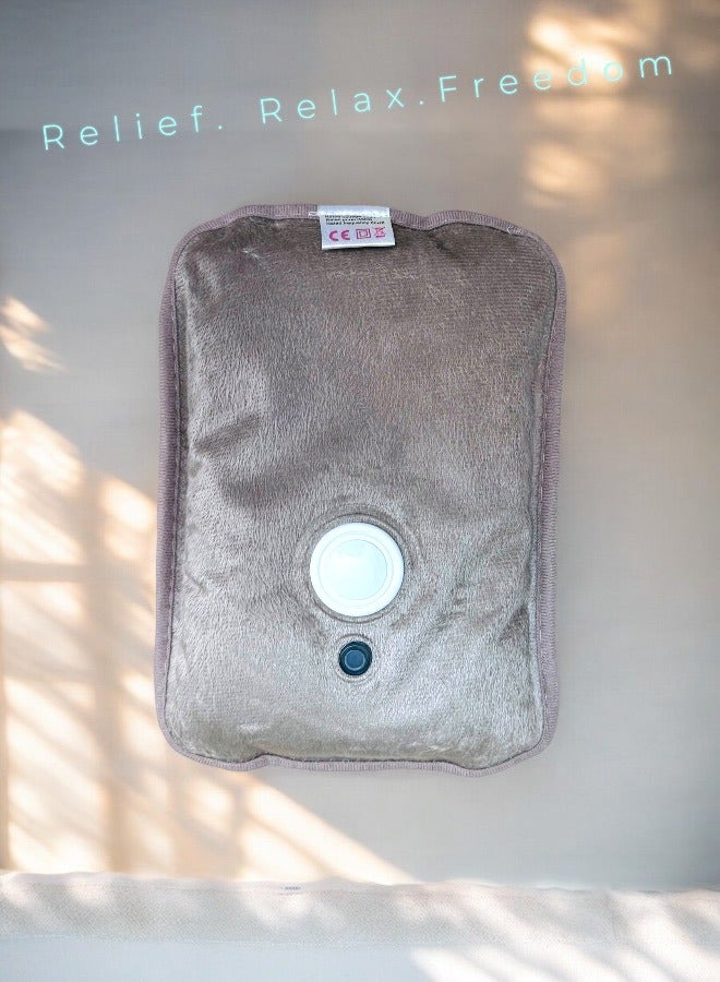 Lifenpure electric rechargeable heating water bags for pain relief warming hand and relieve muscle aches and back pains light brown - Image 3