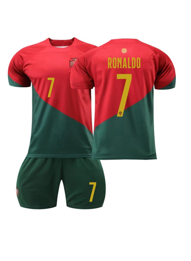 general Portugal Main No. 7 Ronaldo World Cup Home Jersey Set – Kids and Adults - Image 1