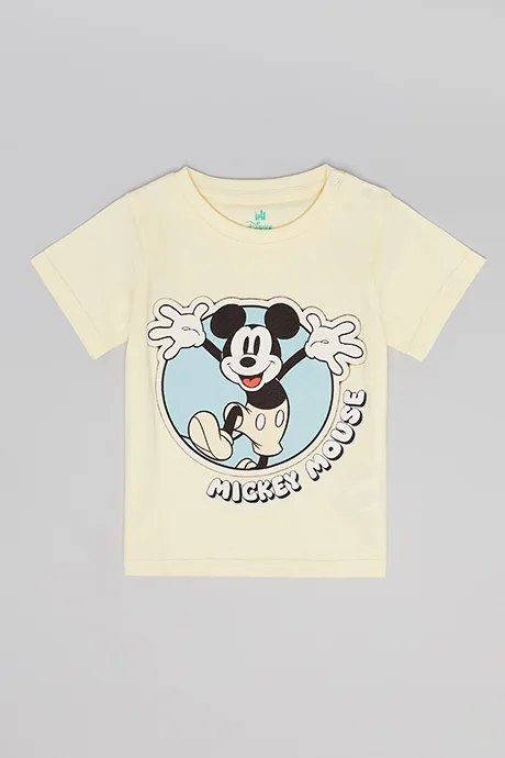 R&b 2 Pack Mickey Mouse Print T-Shirts with Short Sleeves