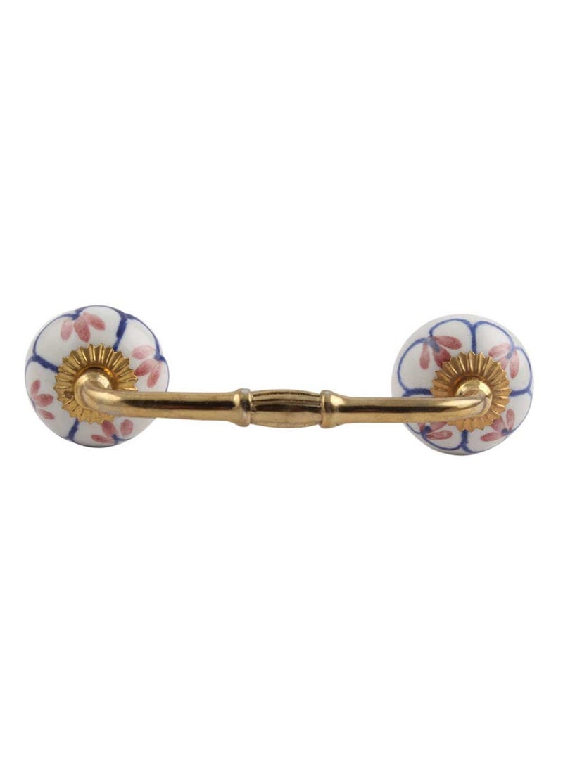 Indian-Shelf IndianShelf 1 Pack Brown Unique Drawer Handles Decorative Cabinet Pulls Gold Hardware 6 Hole to Hole BH116CK28 