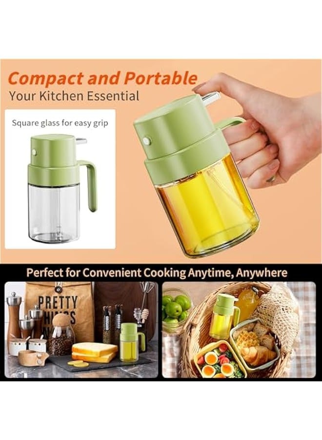 Oil Sprayer for Cooking, 6.8 OZ/ 200 ML Premium Oil Spray Bottle for Kitchen, Food-grade Olive Oil Sprayer, Portable Oil Mister for Air Fryer, kitchen, Outdoor BBQ and Camping (Green) - Image 4