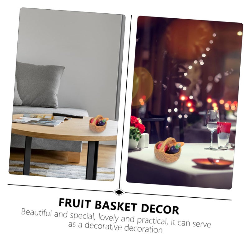 Creative Resin Fruit Basket Tabletop Decoration Kitchen Desktop Ornament Yellow - Image 3