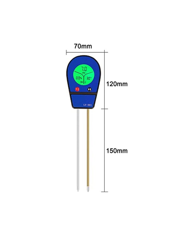 Generic DURAGS Quality analyzer, 3 in 1 LCD Digital Display Soil PH Tester Soil Moisture/Temp/PH Testers Garden Planting Soil Detector Soil Temperature Test Tool Soil Detect Device  - Image 3