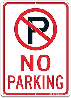 Faittoo Faittoo No Parking Sign With Symbol Sign, 14 x 10 Inches Reflective .40 Rust Free Aluminum, UV Protected, Weather - Image 1