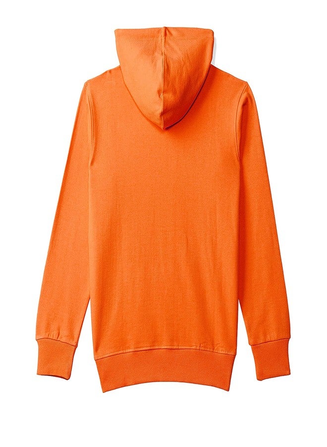 Kidbee unisex-baby Cotton Blend Hooded Neck Sweatshirt(JKT-515_Orange_13 Years-14 Years) - Image 2