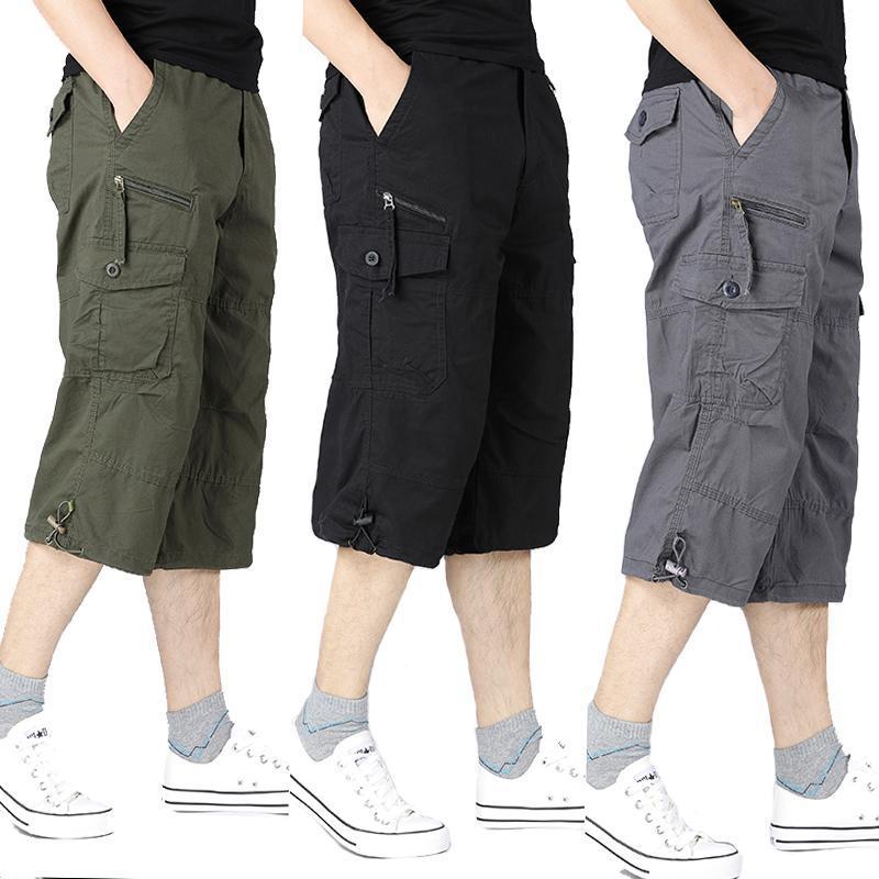 Casual Shorts Men'S 2023 Summer Explosions American Retro Thin Outer Wear Loose Hipper Medium Pants - Image 2