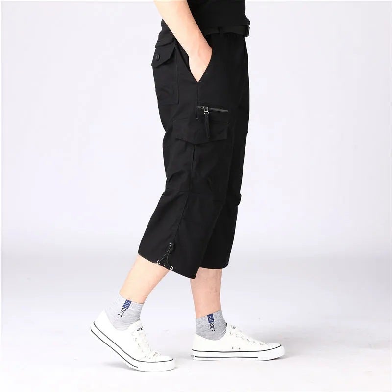 Casual Shorts Men'S 2023 Summer Explosions American Retro Thin Outer Wear Loose Hipper Medium Pants - Image 3